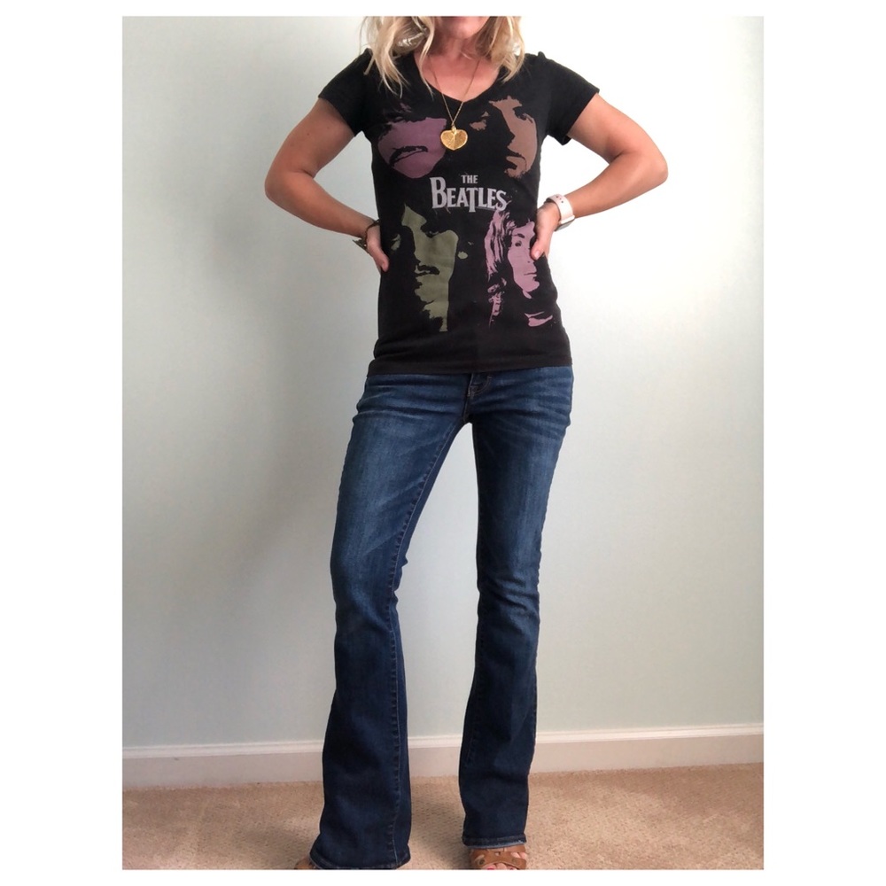 Beatles V-Neck Band Graphic Tee